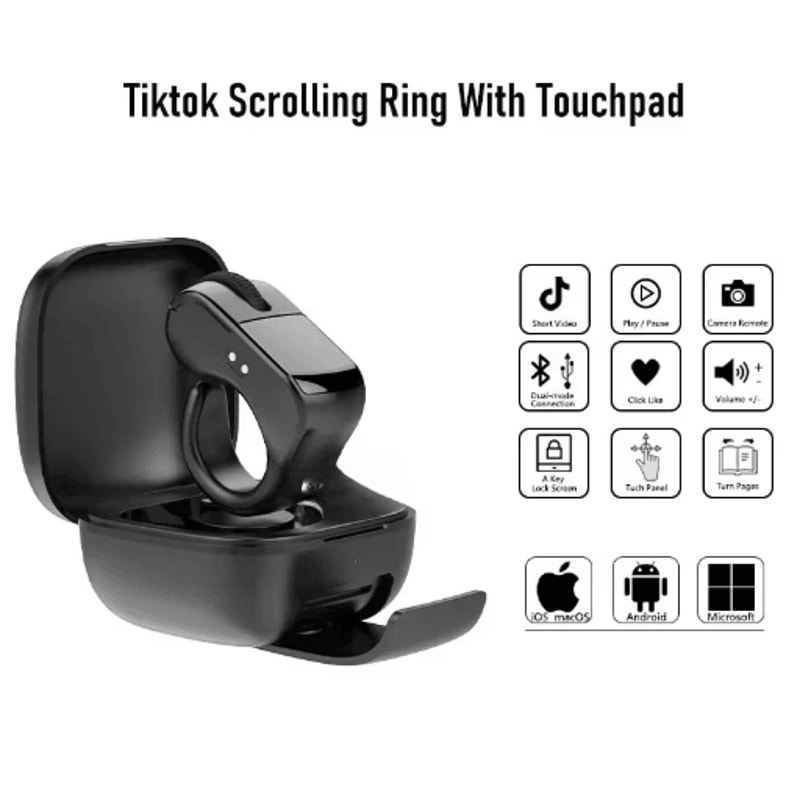 Mini Ring Bluetooth Mouse Remote Control For Phones And Tablets 0