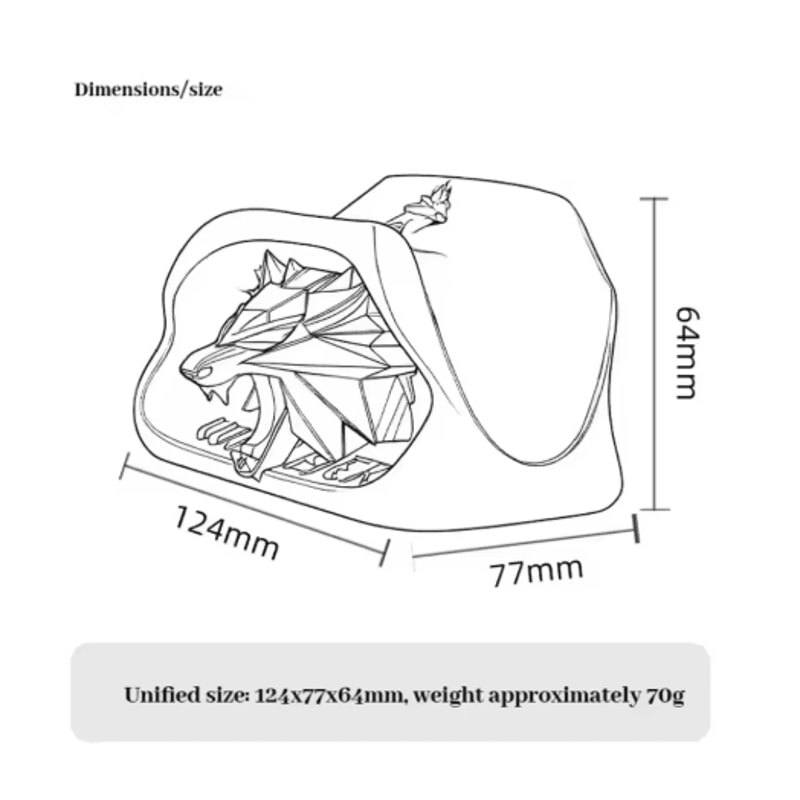 Wizard Wolf Head Controller Stand For Xbox Gamepads 5