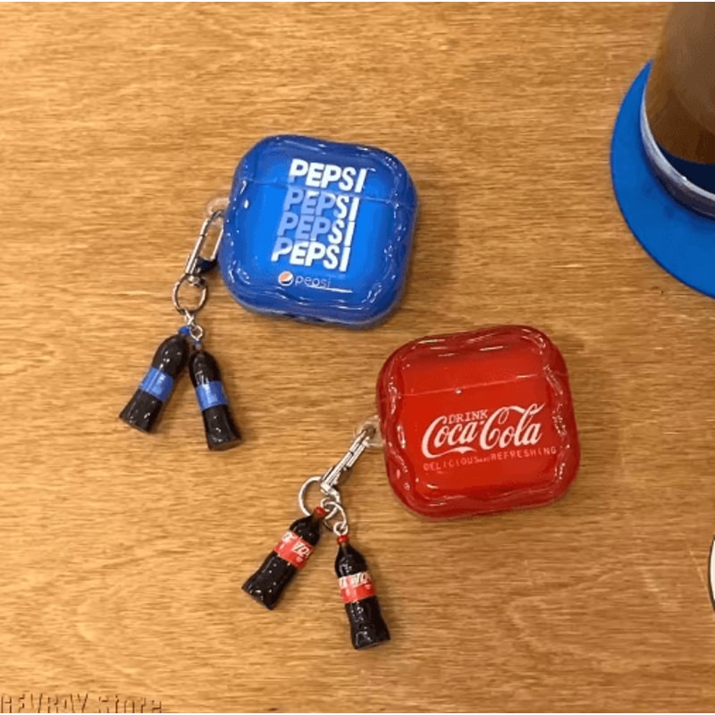 Funny Beverage Bottle AirPods Case With Pendant For AirPods Pro AirPods 1234 4