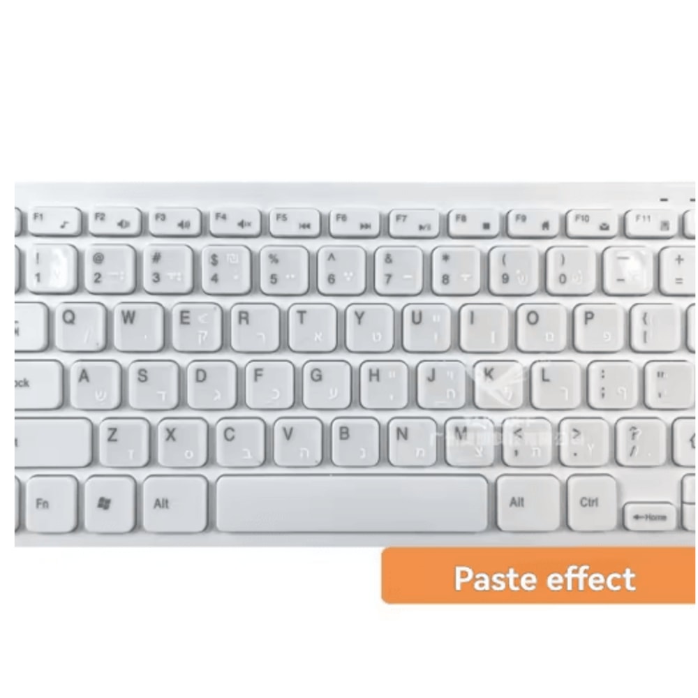 Transparent Hebrew Keyboard Stickers For Laptop Mechanical Keyboards 3