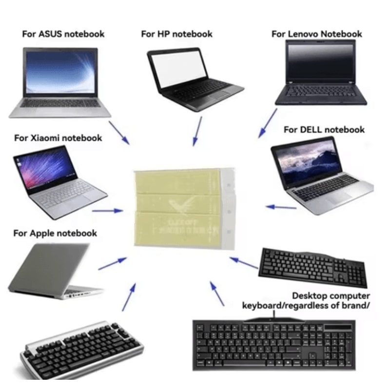 Transparent Hebrew Keyboard Stickers For Laptop Mechanical Keyboards 4