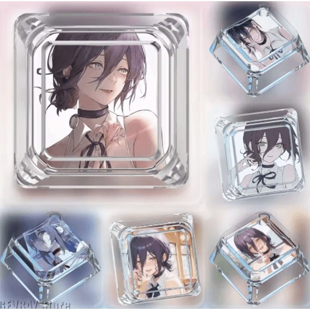 Chainsaw Man Reze Anime Keycap Cute 1U Artisan Mechanical Keyboard Keycap 0