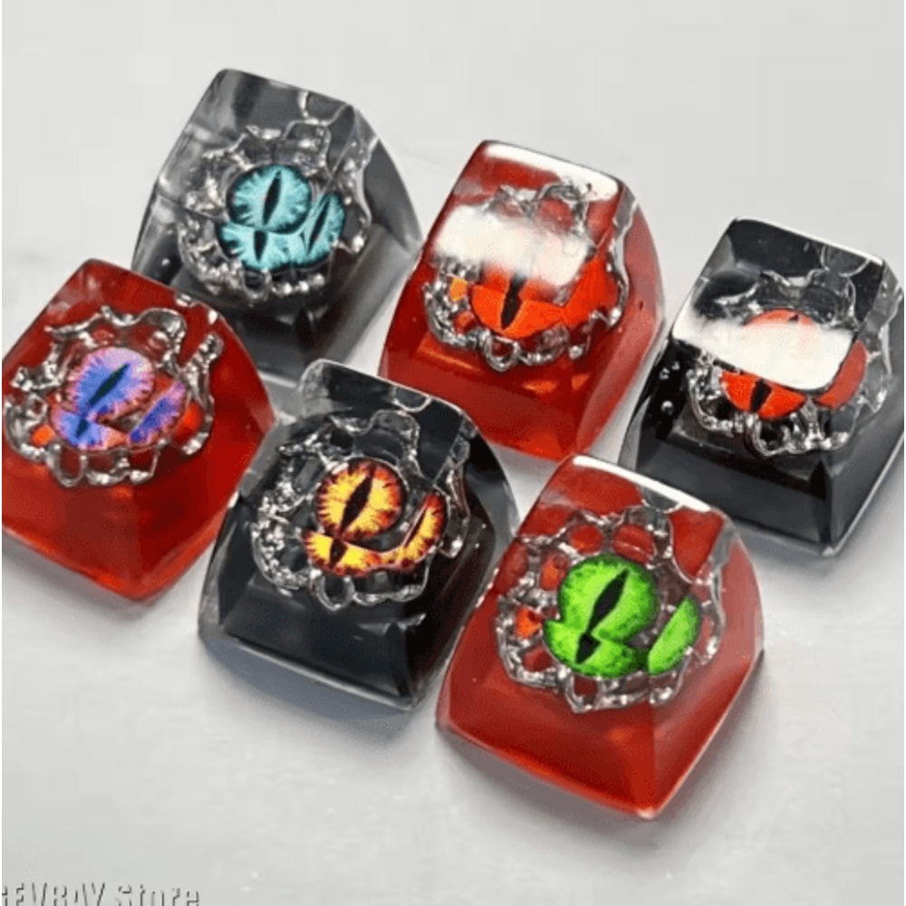 Halloween Evil Eyes Resin Keycaps 3D Artisan Custom Mechanical Keyboard Keycaps 8
