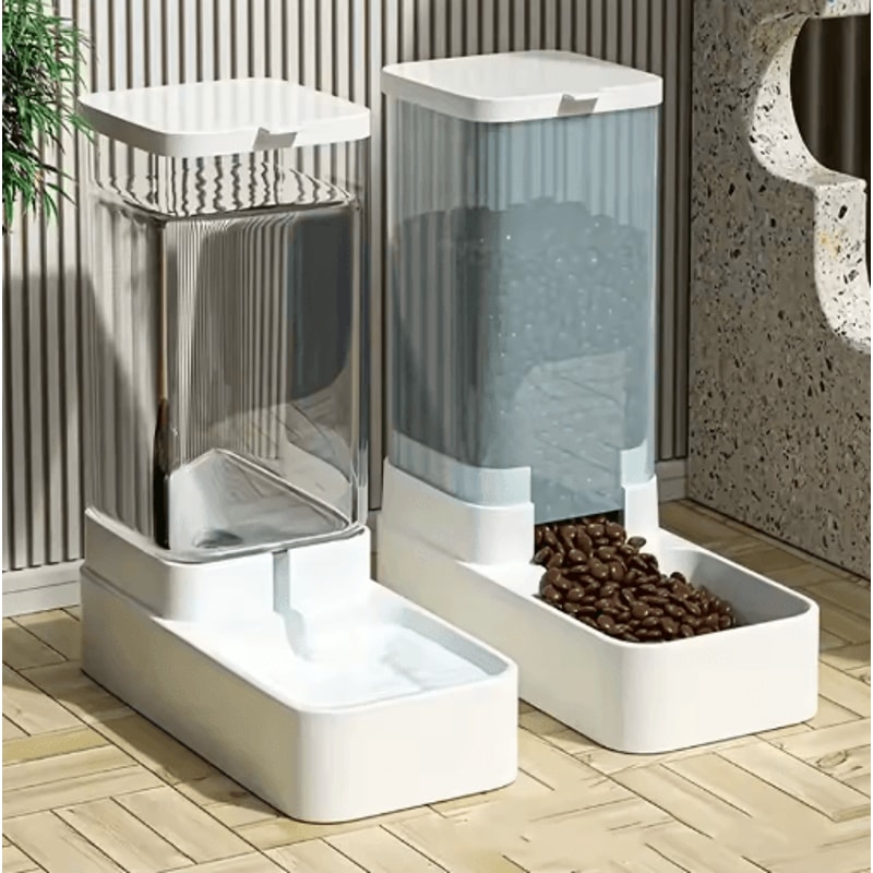 Automatic Gravity Dog Feeder Water Dispenser Set For Cats And Dogs 1