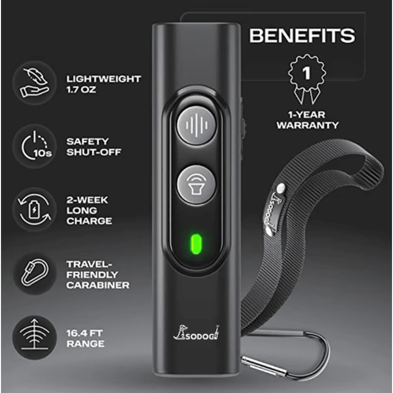 ABQP Ultrasonic Dog Repeller Rechargeable Anti Bark Training Device 7