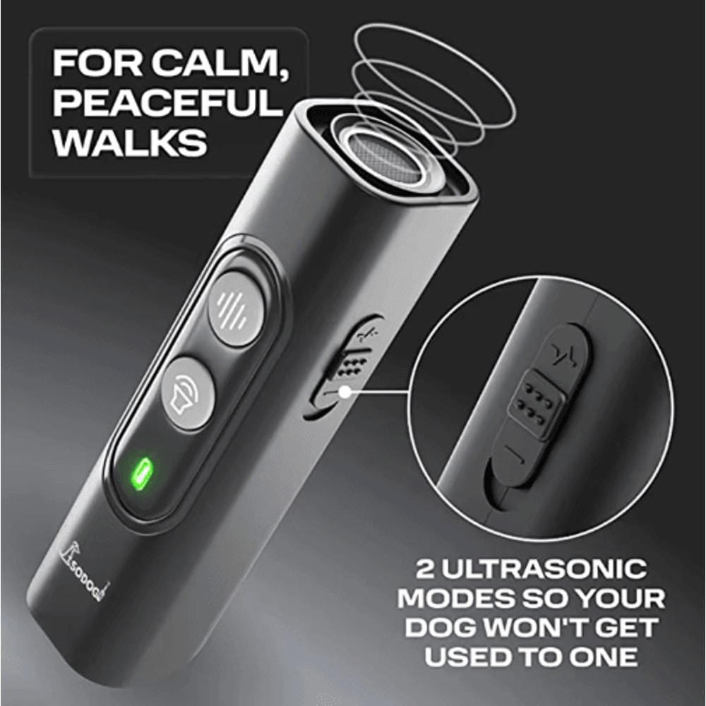 ABQP Ultrasonic Dog Repeller Rechargeable Anti Bark Training Device 0