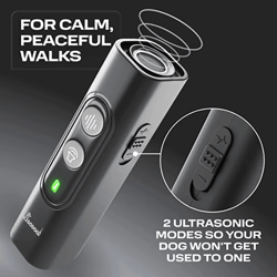 abqp ultrasonic dog repeller – rechargeable anti bark training device