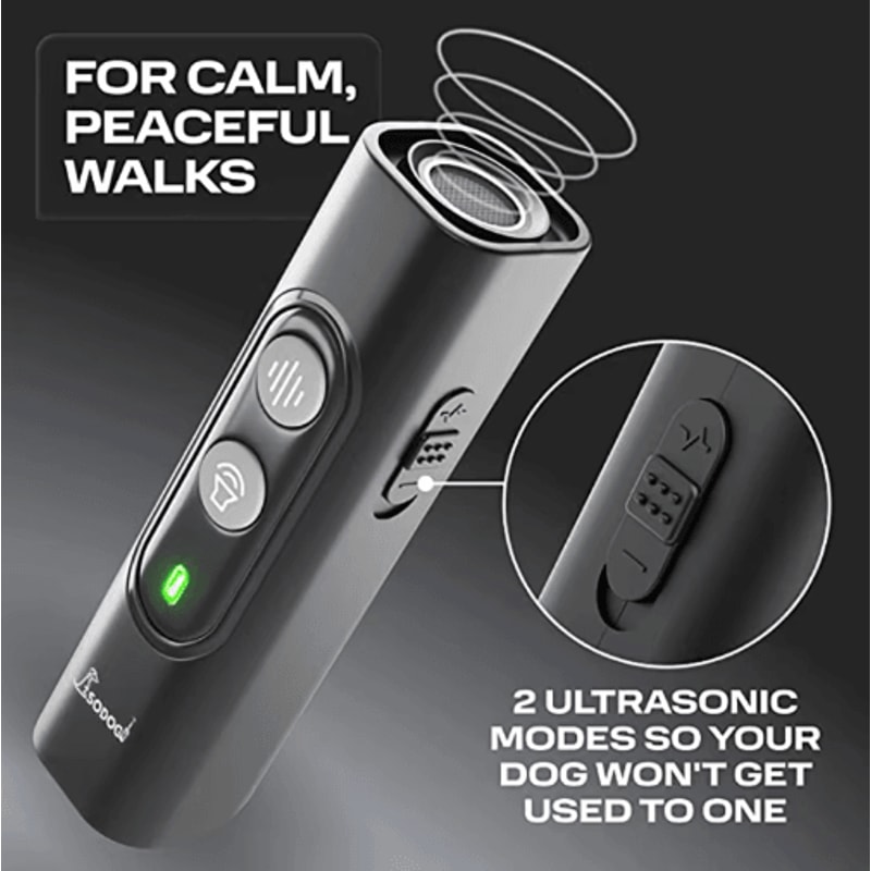 ABQP Ultrasonic Dog Repeller Rechargeable Anti Bark Training Device 0