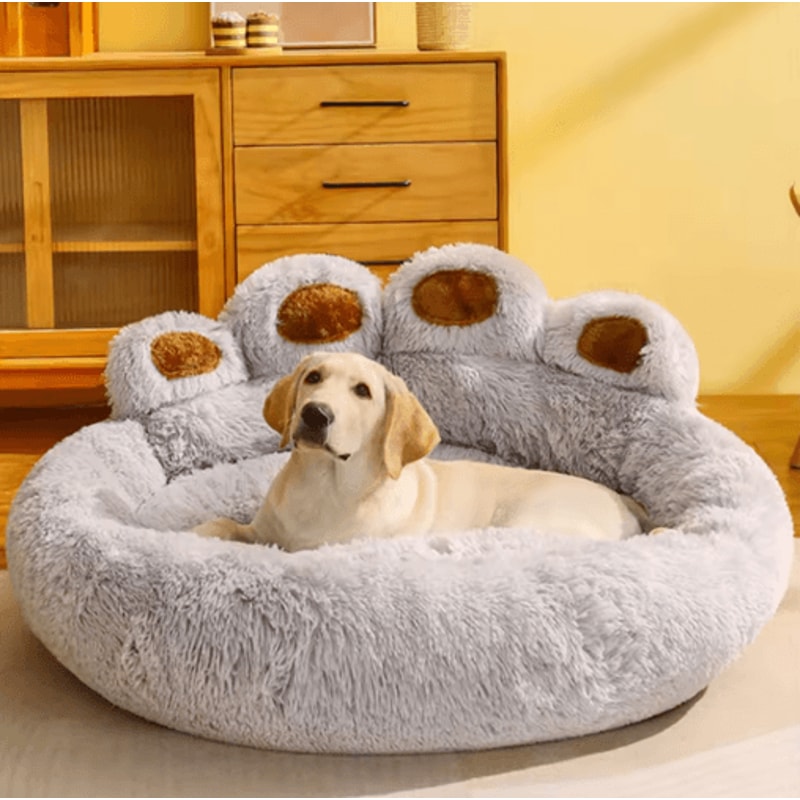 Fluffy Winter Dog Bed Warm Plush Pet Sofa Basket For Dogs Cats 2