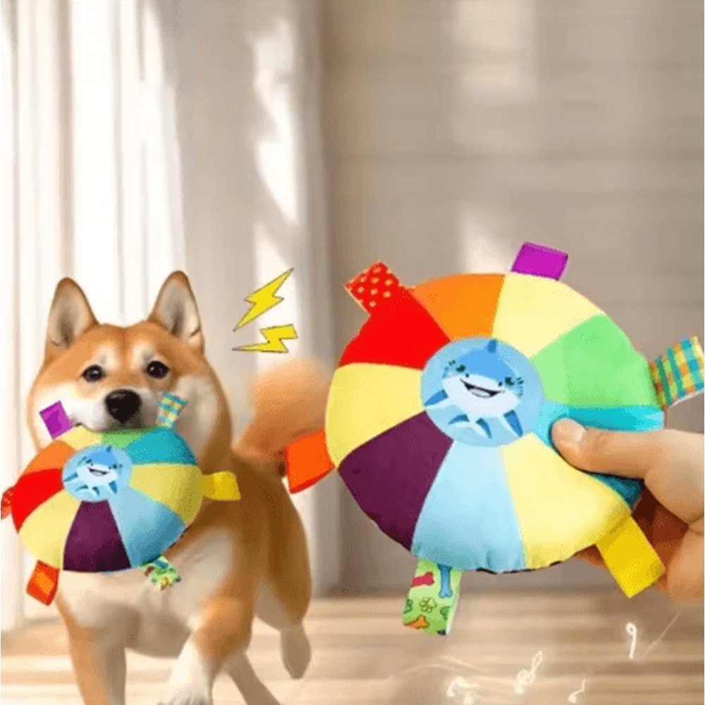 Calming Plush Duck Dog Toy Squeaky Chew Companion For Puppies Dogs 3