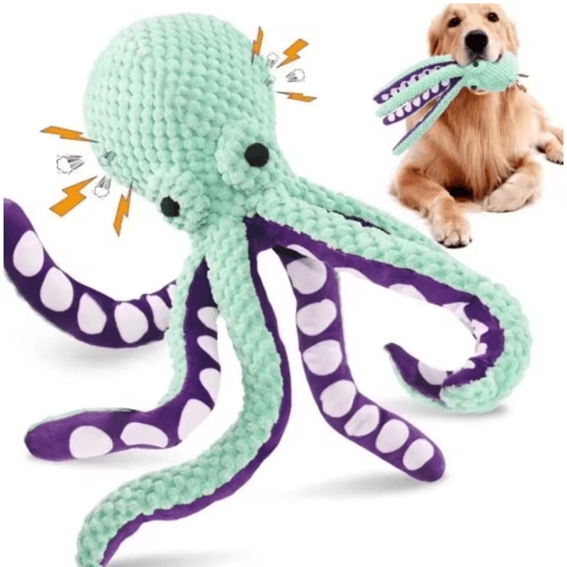 Calming Plush Duck Dog Toy Squeaky Chew Companion For Puppies Dogs 8