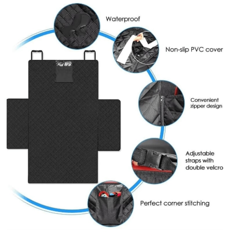 Waterproof Dog Car Seat Cover For SUVs Wear Resistant Pet Travel Protector 3