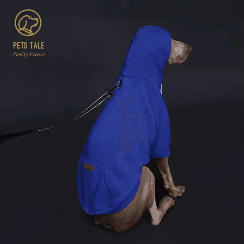 Solid Color Dog Hoodie With Pocket Soft Pet Sweatshirt With Adjustable Collar 3