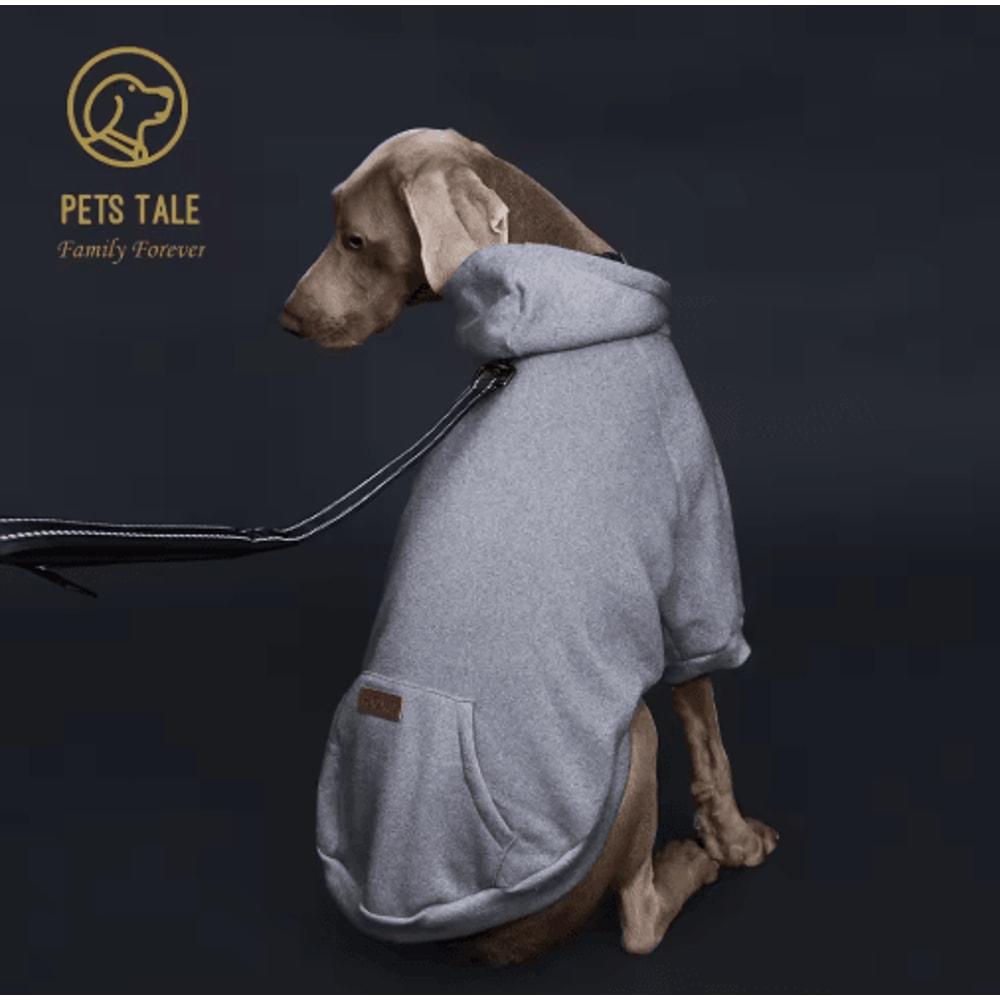 Solid Color Dog Hoodie With Pocket Soft Pet Sweatshirt With Adjustable Collar 5