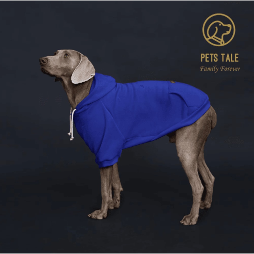 Solid Color Dog Hoodie With Pocket Soft Pet Sweatshirt With Adjustable Collar 6