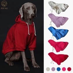 solid color dog hoodie with pocket soft pet sweatshirt with adjustable collar