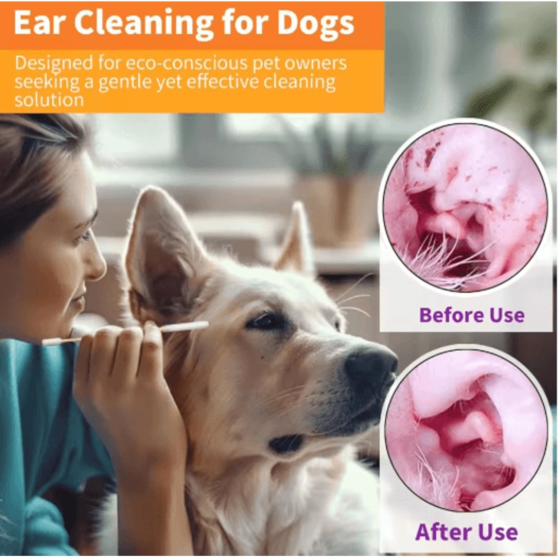 Professional Pet Ear Cleaning Cotton Swabs DoubleSided Bamboo Swabs For Dogs Cats 9