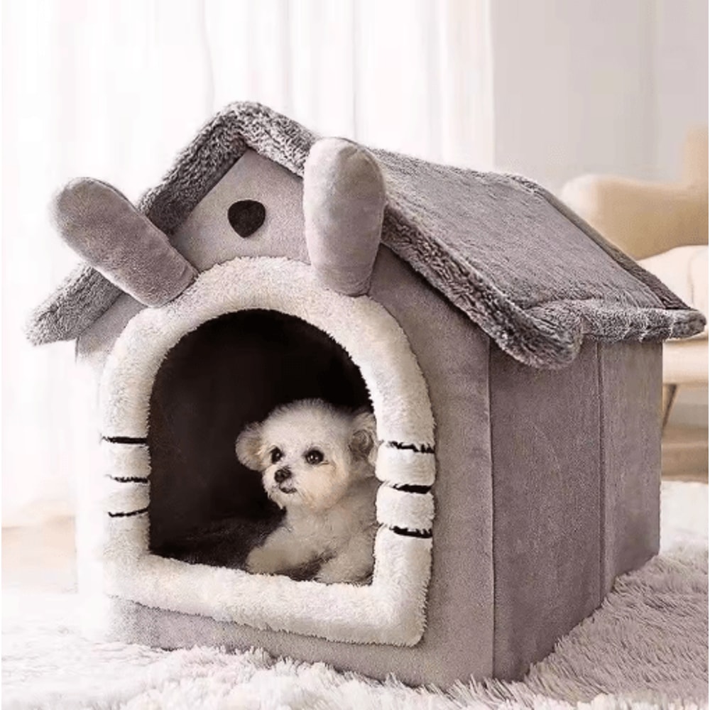 All Season Dog House Bed Warm Removable Washable Pet House For Small Dogs Cats 1