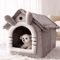 All Season Dog House Bed Warm Removable Washable Pet House For Small Dogs Cats 1