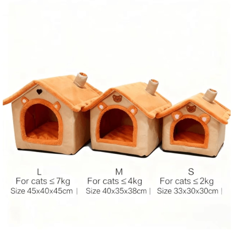 All Season Dog House Bed Warm Removable Washable Pet House For Small Dogs Cats 2