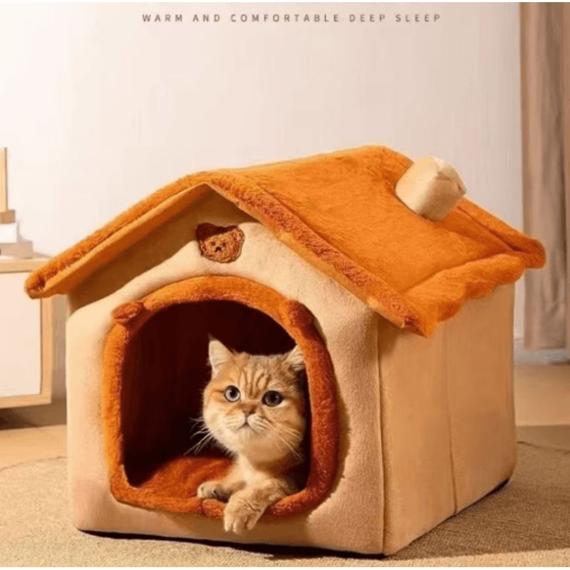 All Season Dog House Bed Warm Removable Washable Pet House For Small Dogs Cats 3