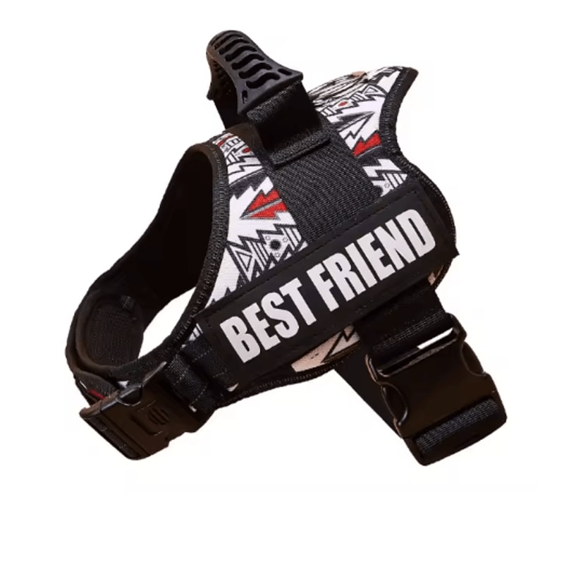 Custom Nylon Dog Harness With Name ID Adjustable Vest Harness For Small Large Dogs 2