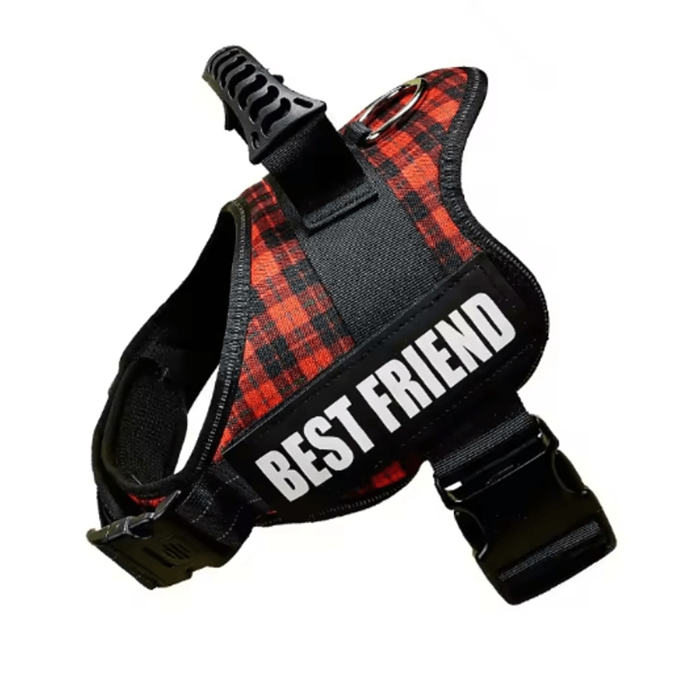 Custom Nylon Dog Harness With Name ID Adjustable Vest Harness For Small Large Dogs 3