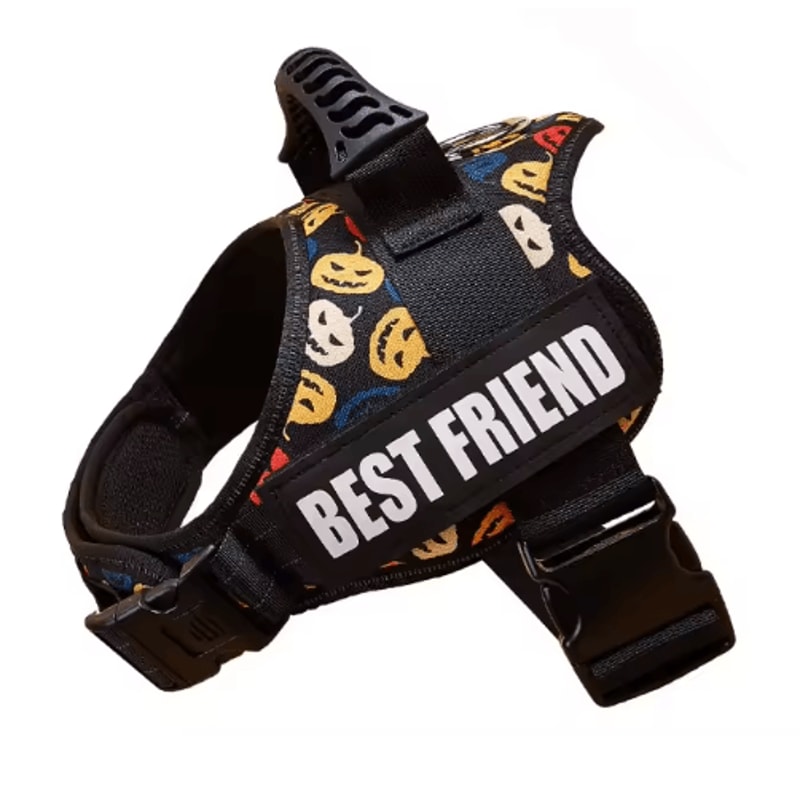 Custom Nylon Dog Harness With Name ID Adjustable Vest Harness For Small Large Dogs 5