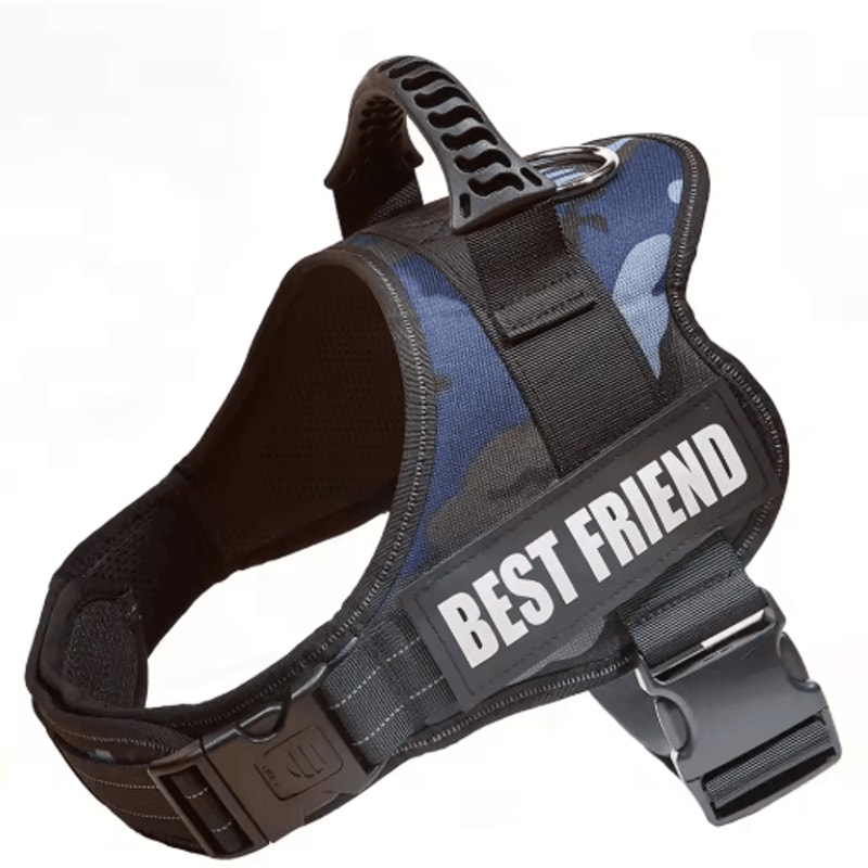 Custom Nylon Dog Harness With Name ID Adjustable Vest Harness For Small Large Dogs 6
