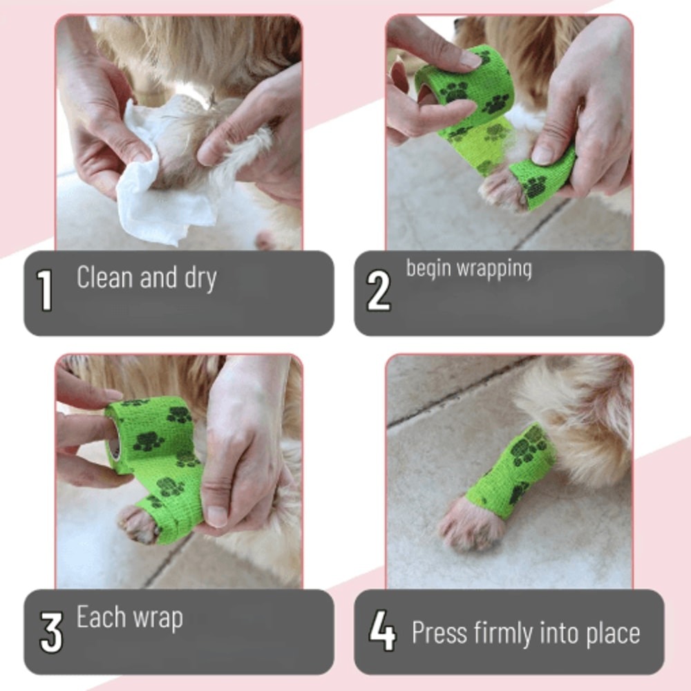 SelfAdhesive Dog Leg Wrap Bandages Protective Paw Leg Support For Walking Dogs 17