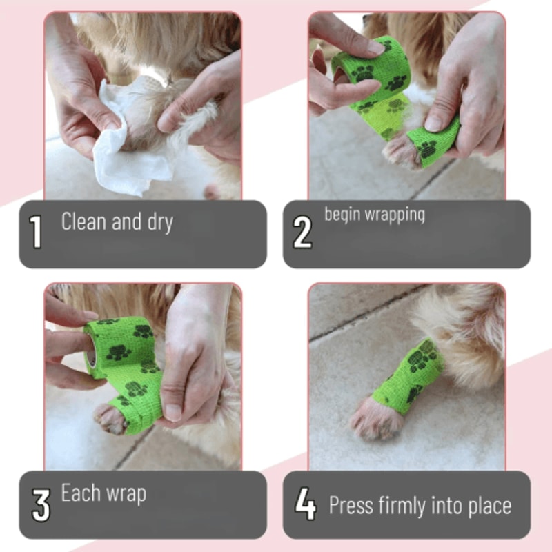 SelfAdhesive Dog Leg Wrap Bandages Protective Paw Leg Support For Walking Dogs 17
