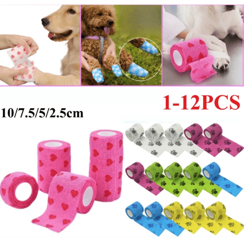 SelfAdhesive Dog Leg Wrap Bandages Protective Paw Leg Support For Walking Dogs 0