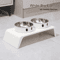 Elevated Dog Feeder With Stainless Steel Bowls Raised Pet Feeding Station For Dogs Cats 1