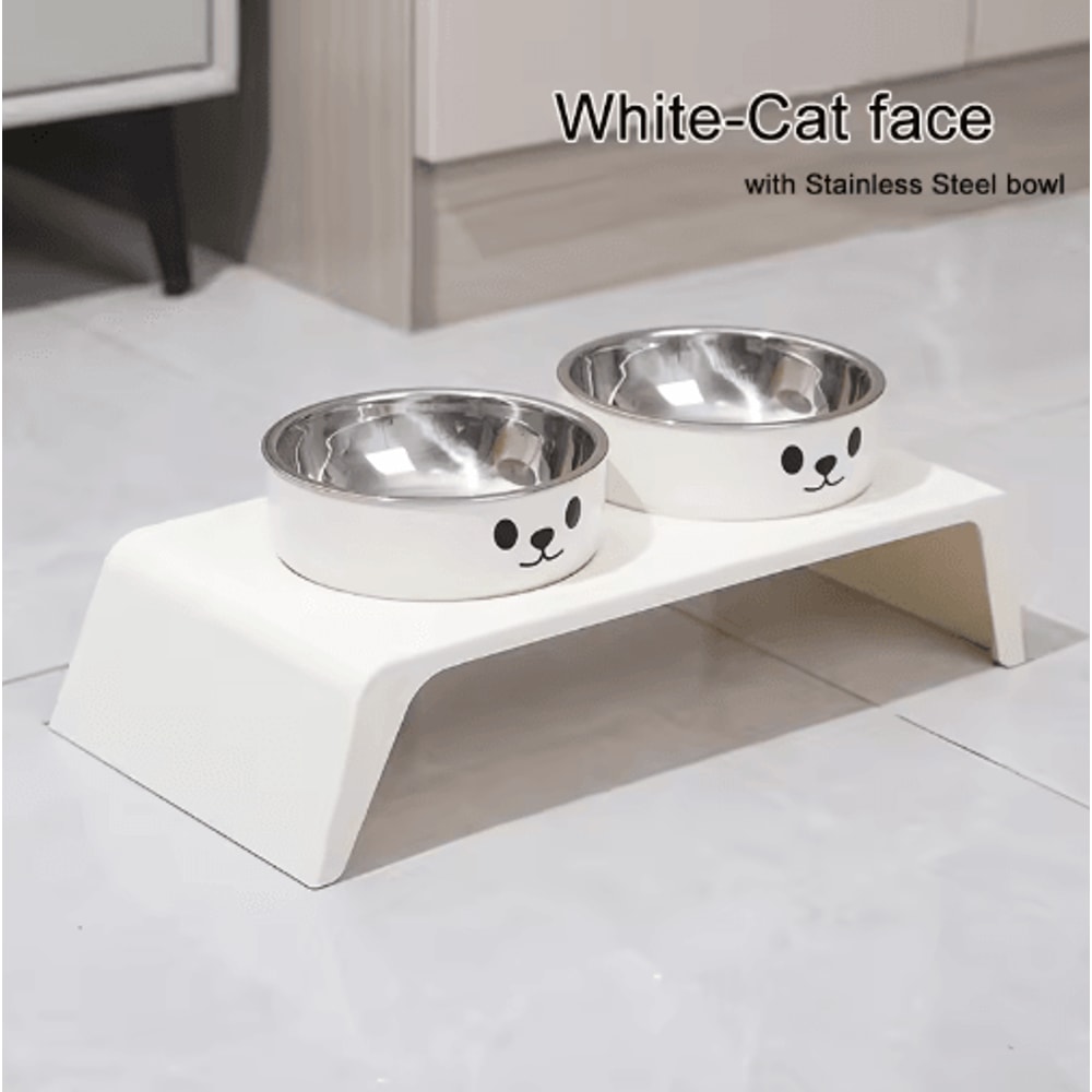 Elevated Dog Feeder With Stainless Steel Bowls Raised Pet Feeding Station For Dogs Cats 2