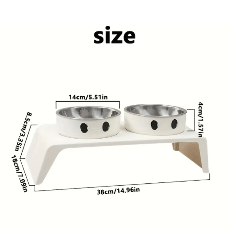 Elevated Dog Feeder With Stainless Steel Bowls Raised Pet Feeding Station For Dogs Cats 8