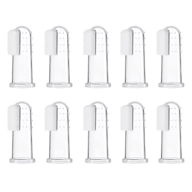Soft Silicone Pet Finger Toothbrush Dog Cat Teeth Cleaning Brush For Fresh Breath 1