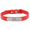 Personalized PU Leather Dog Collar With Engraved Name ID Anti Lost Pet Collar 13