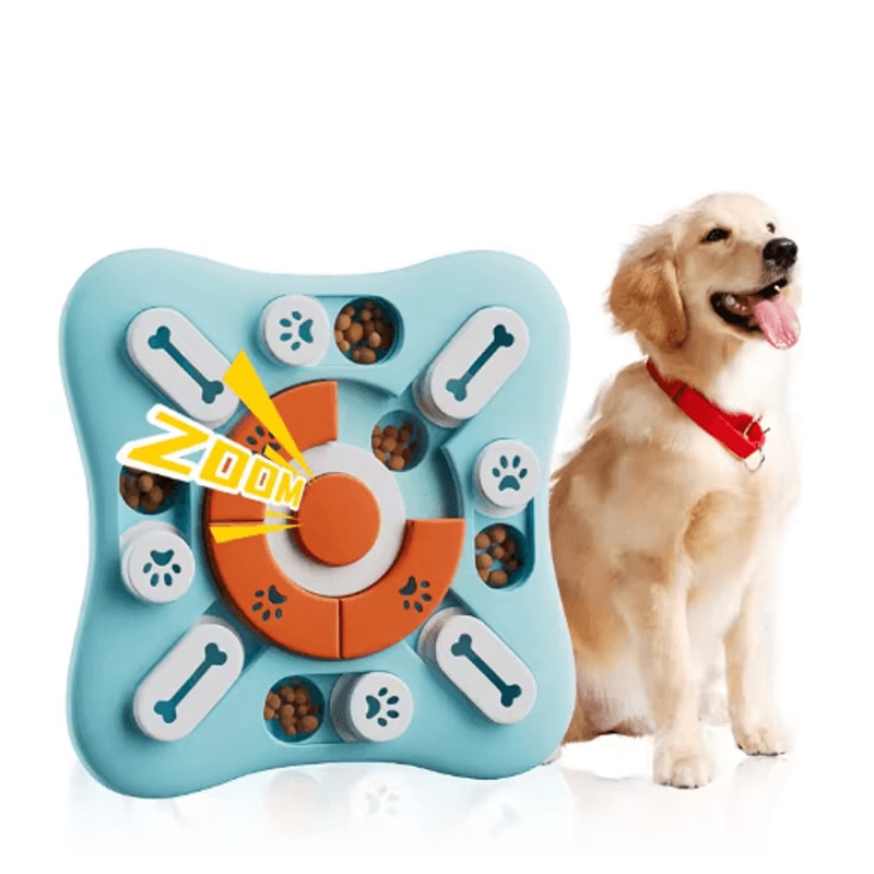 Interactive Slow Feeder Dog Toy Puzzle Food Dispenser For IQ Training 2