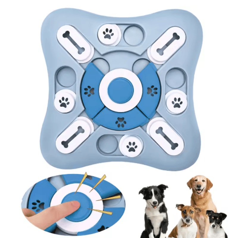 Interactive Slow Feeder Dog Toy Puzzle Food Dispenser For IQ Training 3