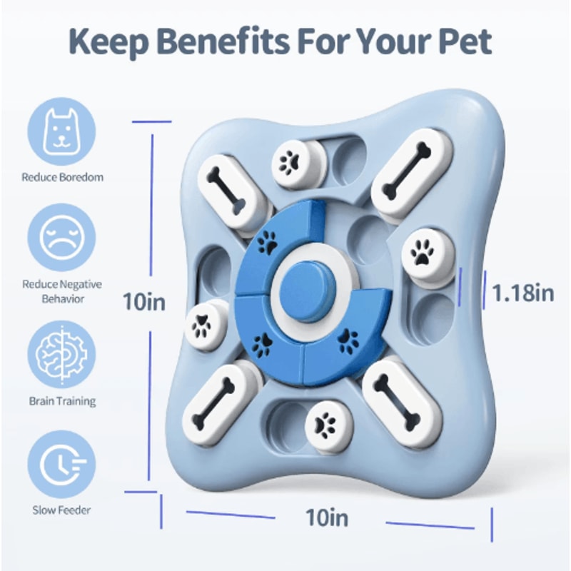 Interactive Slow Feeder Dog Toy Puzzle Food Dispenser For IQ Training 6