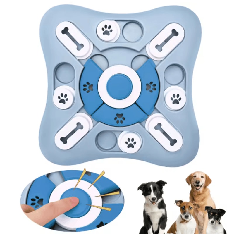 Interactive Slow Feeder Dog Toy Puzzle Food Dispenser For IQ Training 0