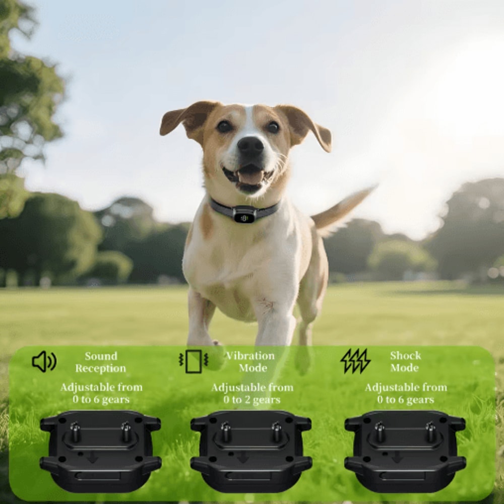YHLC Rechargeable Anti Bark Dog Collar Automatic Bark Control Training Collar 7
