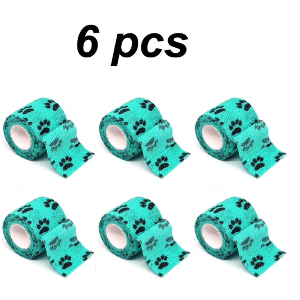 6PCS SelfAdhesive Dog Leg Wraps Protective Paw Bandages For Outdoor Walks 1