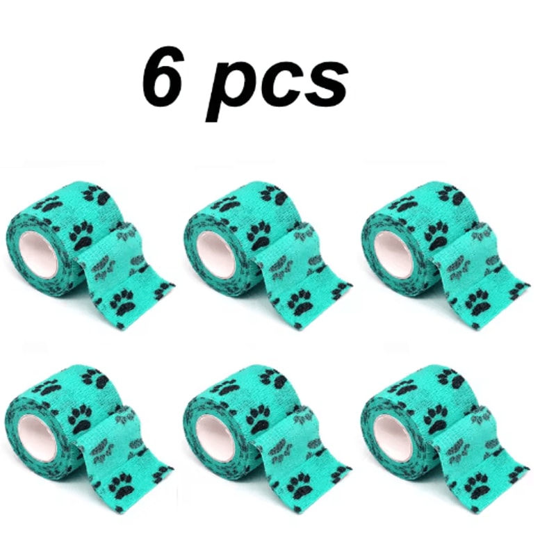 6PCS SelfAdhesive Dog Leg Wraps Protective Paw Bandages For Outdoor Walks 1