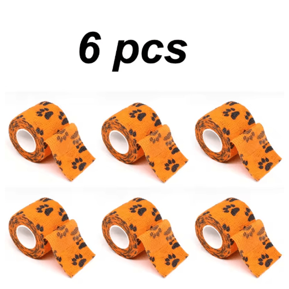 6PCS SelfAdhesive Dog Leg Wraps Protective Paw Bandages For Outdoor Walks 2