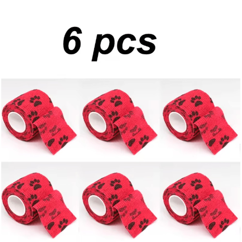 6PCS SelfAdhesive Dog Leg Wraps Protective Paw Bandages For Outdoor Walks 6