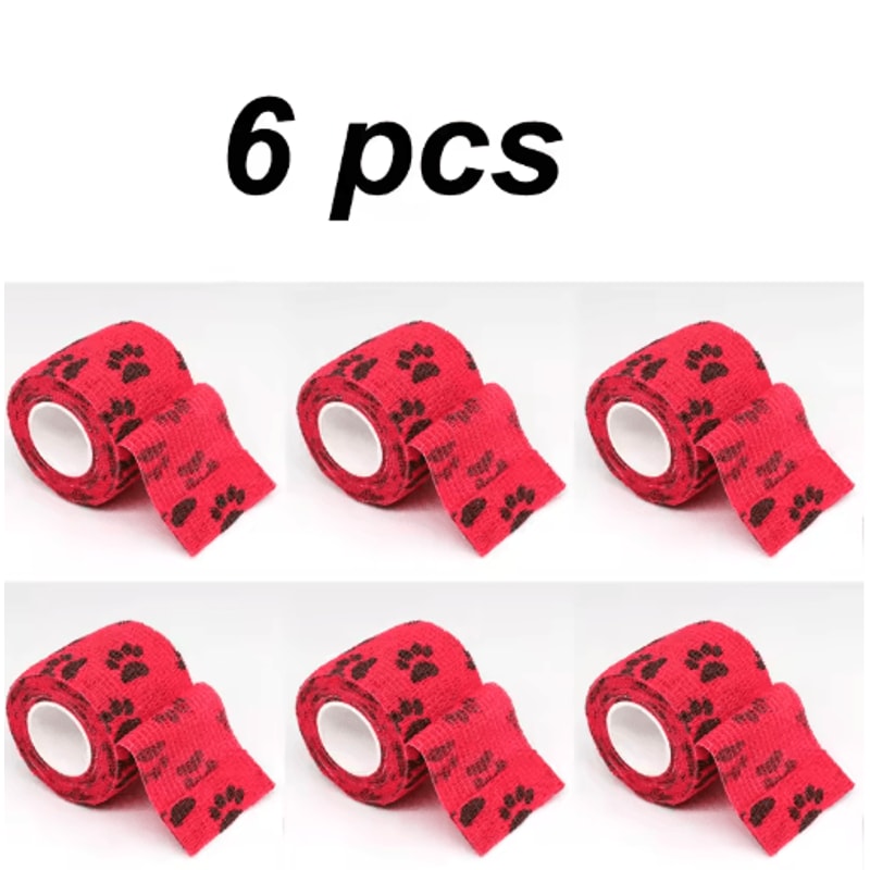 6PCS SelfAdhesive Dog Leg Wraps Protective Paw Bandages For Outdoor Walks 6