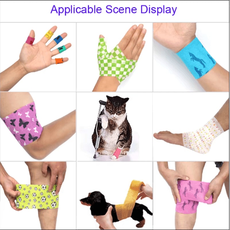 6PCS SelfAdhesive Dog Leg Wraps Protective Paw Bandages For Outdoor Walks 9