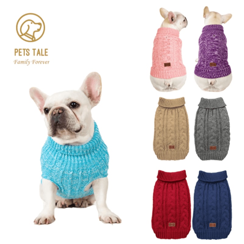 Cozy Knitted Dog Sweater Warm Winter Pet Clothes For Stylish Dogs 0