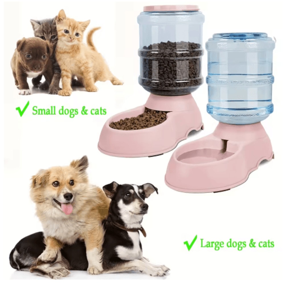 38L Automatic Pet Feeder Water Dispenser Gravity Feeding Station For Cats Dogs 11